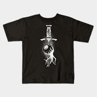 Dagger and Eye (white version) Kids T-Shirt